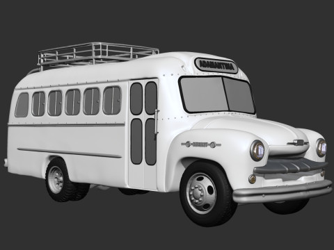 Onibus Jardineira Chevrolet 1958 Modelo de Impressão 3D