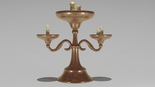 Candlestick 3D Модель .c4d .max .obj .3ds .fbx .stl .blend 