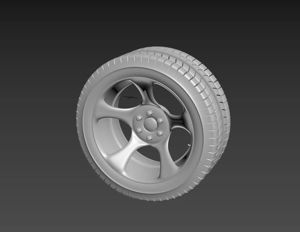 All-season wheel 3D Model .c4d .max .obj .3ds .fbx .stl .blend