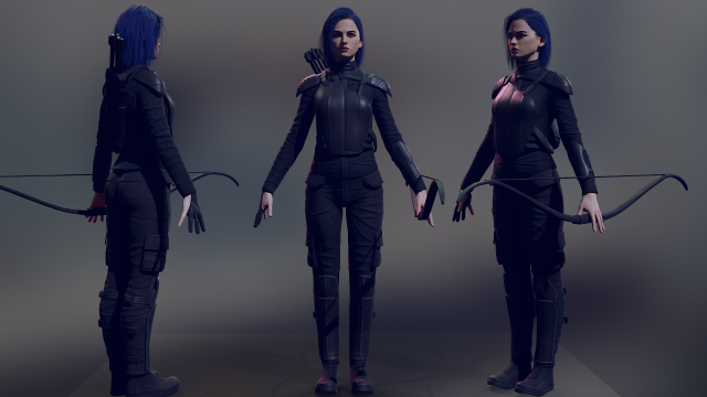 Archer Low-poly 3D 모델 .c4d .max .obj .3ds .fbx .stl .blend 
