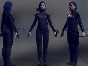 Arqueiro baixo poli Modelo 3D