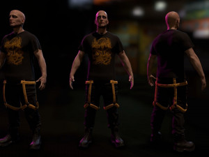 Cyberpunk Male Low-poly 3D 模型