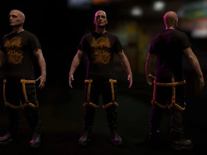 Cyberpunk Male Low-poly 3D Model