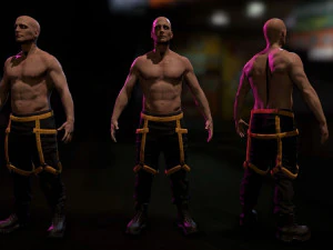 Cyberpunk Male Low-poly 3D Model