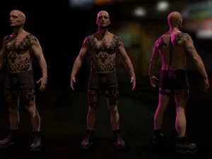 Cyberpunk Male Low-poly 3D Model