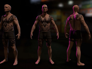 Cyberpunk Male Low-poly 3D 模型