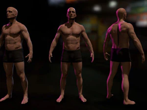 Cyberpunk Male Low-poly 3D Model