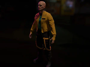 Cyberpunk Male Low-poly 3D Model