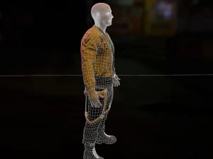 Cyberpunk Male Low-poly 3D Model