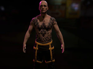 Cyberpunk Male Low-poly 3D Model