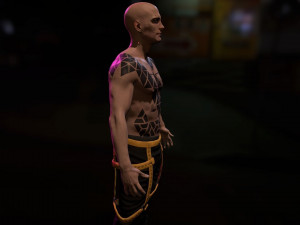 Cyberpunk Male Low-poly 3D 模型