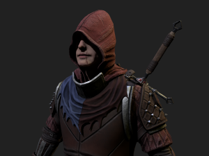 Mercenary warrior Low-poly 3D Model