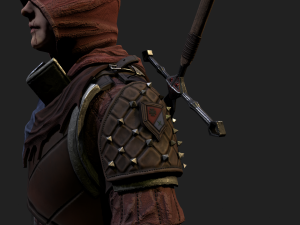 Mercenary warrior Low-poly 3D Model