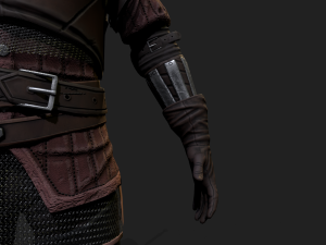 Mercenary warrior Low-poly 3D Model