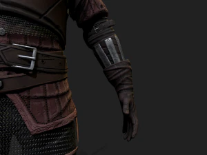 Mercenary warrior Low-poly 3D Model