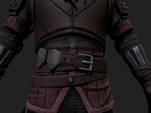 Mercenary warrior Low-poly 3D Model