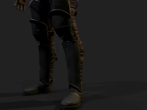 Mercenary warrior Low-poly 3D Model