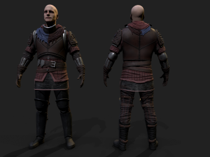 Mercenary warrior Low-poly 3D Model