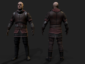 Mercenary warrior Low-poly 3D Model