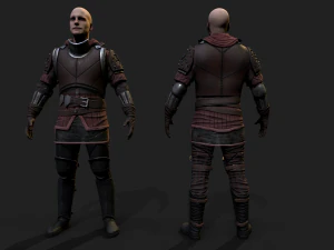 Mercenary warrior Low-poly 3D Model