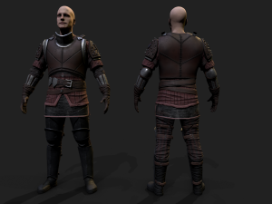 Mercenary warrior Low-poly 3D Model