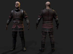 Mercenary warrior Low-poly 3D Model