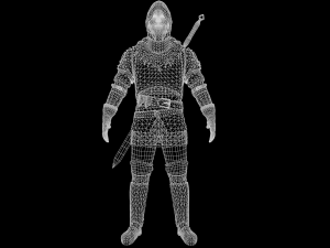 Mercenary warrior Low-poly 3D Model