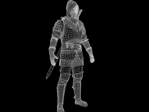 Mercenary warrior Low-poly 3D Model