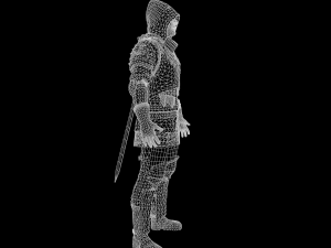 Mercenary warrior Low-poly 3D Model