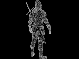 Mercenary warrior Low-poly 3D Model