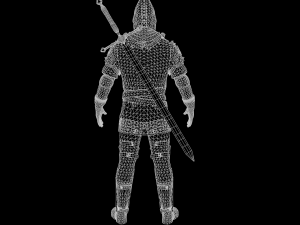 Mercenary warrior Low-poly 3D Model