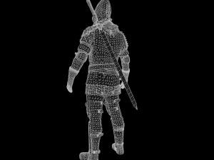 Mercenary warrior Low-poly 3D Model