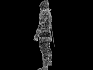 Mercenary warrior Low-poly 3D Model