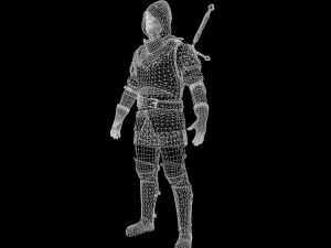 Mercenary warrior Low-poly 3D Model