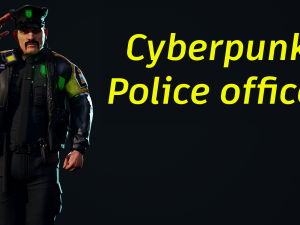 Cyberpunk Police officer 3D Модель