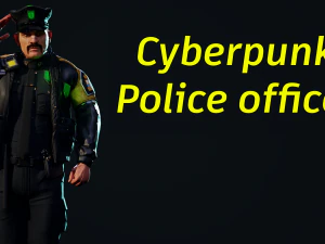 Policial ciberpunk Modelo 3D