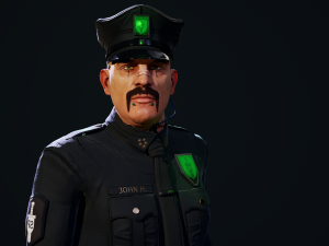 Cyberpunk Police officer Modèle 3D