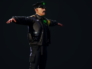 Cyberpunk Police officer Modèle 3D