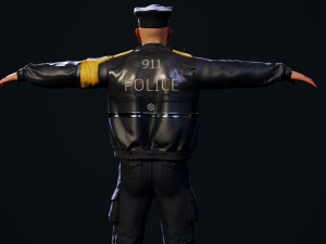 Cyberpunk Police officer Modèle 3D
