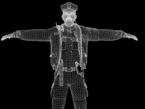 Cyberpunk Police officer Modèle 3D