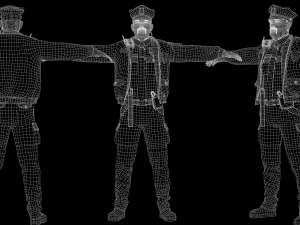 Cyberpunk Police officer Modèle 3D