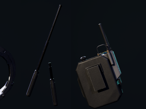 Cyberpunk Police officer Modèle 3D