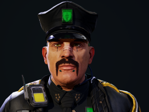Cyberpunk Police officer Modèle 3D
