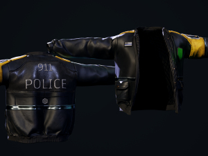 Cyberpunk Police officer Modèle 3D