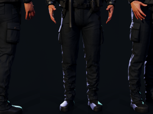 Cyberpunk Police officer Modèle 3D