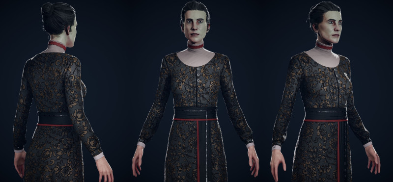Victorian woman 3D Model .c4d .max .obj .3ds .fbx .stl .blend 