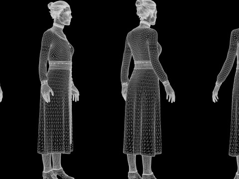 Victorian woman 3D Model