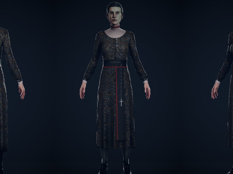 Victorian woman 3D Model