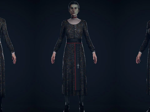 Victorian woman 3D Model