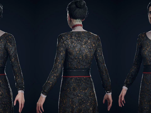 Victorian woman 3D Model